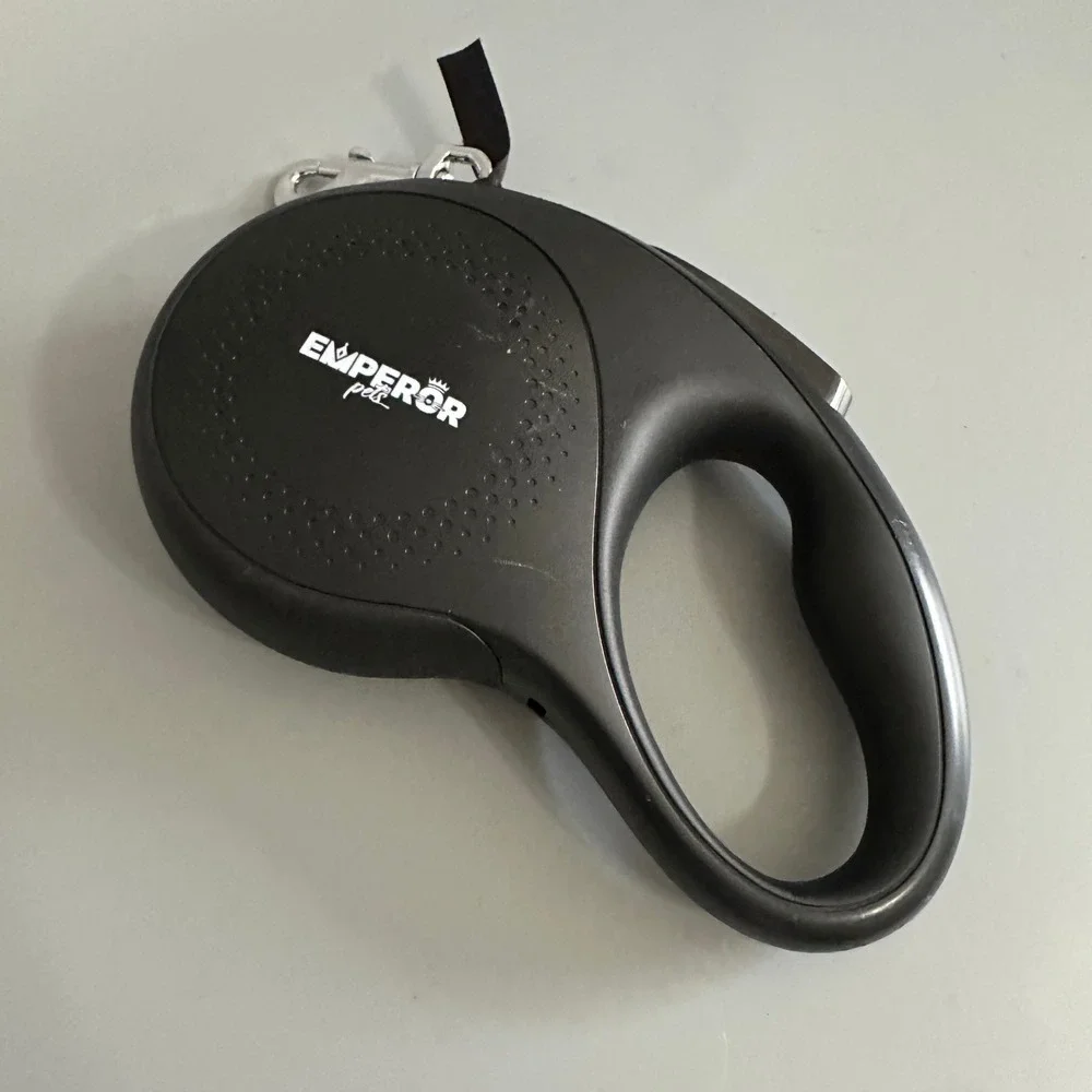 Emperor Pets Retractable Dog Leash Black Extendable Lead One Hand Brake Lock